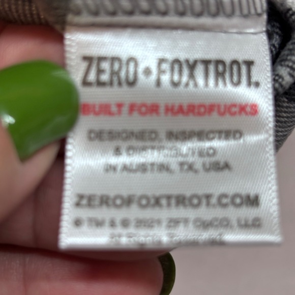 ZERO FOXTROT The Zero Flannel Plaid Button Up Shirt Men's Large Grey Black White - Picture 7 of 8